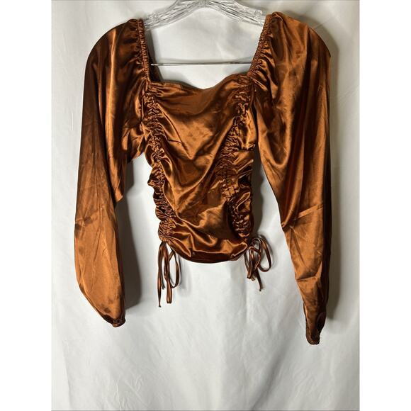 Rushed Whimsigoth Blouse Autum Steampunk Gothic Victorian Size XS Long Sleeve - Picture 1 of 5